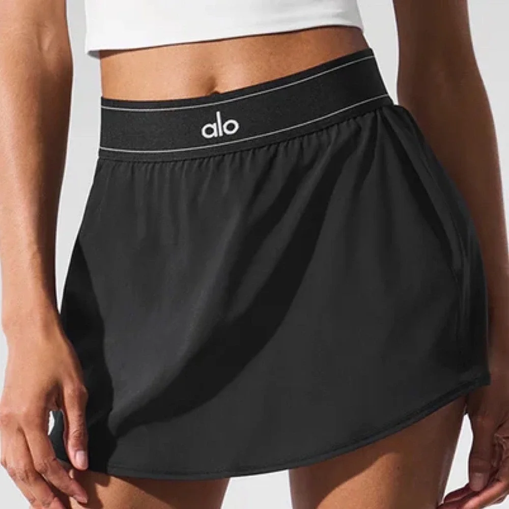 Alo Match Point Tennis Skirt Black S